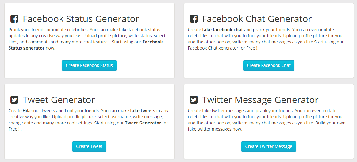 Fake facebook event generator.